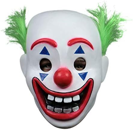 CerisiaAnn Scary Clown Mask, Cosplay Mask Clown Masquerade Horror Props, Horror Creepy Latex Clown Masks Cosplay Props for Adult Halloween Party