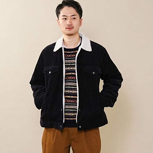 Amazon コーエン メンズ Coen コーデュロイボアジャケット ネイビー Web限定カラー Navy Medium コート ジャケット 通販