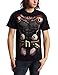 Mad Engine Men's Nordic Armor Costume T-Shirt, Black, Medium