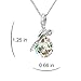 Mother's Day Gift ''External Love'' Water-drop Shape Crystal Pendant Necklace for Women (Colorful Gold)