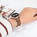 TRUMiRR Watchband for Fossil Women's Gen 5 Julianna, Crazy Horse Genuine Leather Watch Band Quick Release Strap Rose Gold Stainless Steel Buckle Wristband for Fossil Gen 5 Julianna