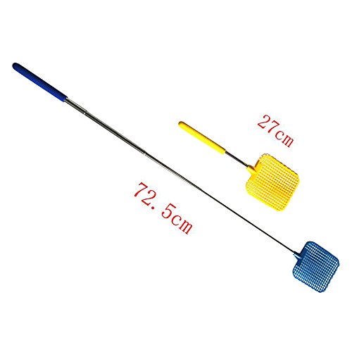 CMrtew Plastic Telescopic Extendable Fly Swatter Prevent Pest Anti Mosquito Pest Reject Insect Killer Tool Fly Swatter Beat (Random)