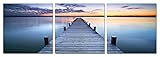 Calmness. 60 x 20 inches. Ready to Hang. Contemporary Art, Modern Wall Decor, 3 Panel Wood Mounted Giclee Canvas Print. A1175L