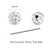 VCMART 14G 6PCS 38mm Stainless Steel Industrial Barbell Ear Cartilage Helix-Conch Piercing Bar 1 1/2 Inch