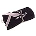 Victoria's Secret Limited Edition Black with Pink Script Logo Soft Cozy Throw Blanket with Fringes