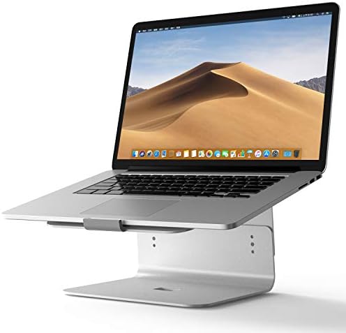 Laptop Stand - iQunix Aluminum Cooling Computer Stand: [Update Version] Stand, Holder for Apple MacBook Air, MacBook Pro, All Notebooks (Silver)