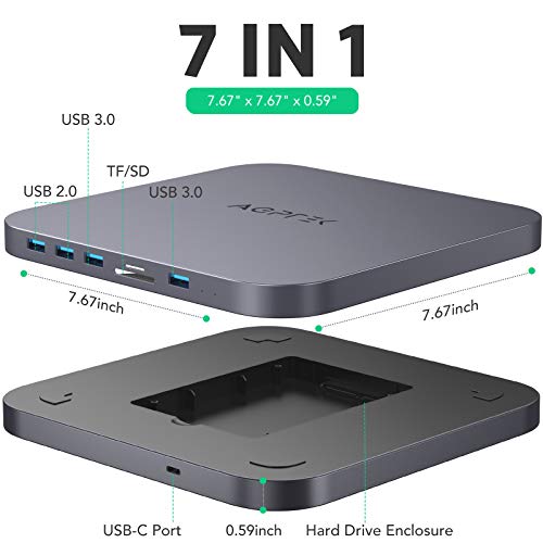 TypeC Hub with Hard Drive Enclosure, AGPTEK USBC Docking Station