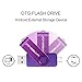 WANSENDA OTG USB Flash Drive 16GB 32GB 64GB 128GB 256GB USB Thumb Drive for Android Devices/PC/Tablet/Mac (16GB, Purple)