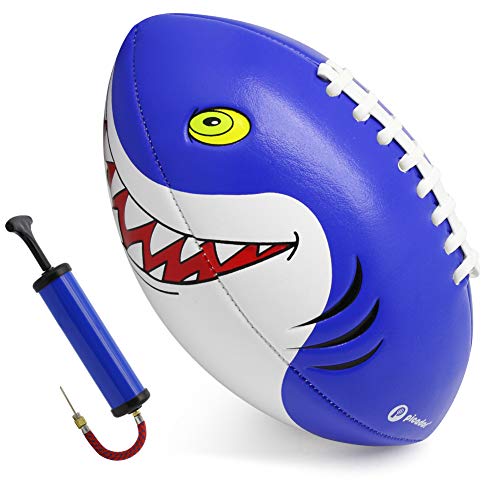 PP PICADOR Kids Football Size 3 Grip Rugby Ball for Kid Boys Girls Gift with Pump Ideal Toss Kick Practice-Indoor Outdoor use(Shark)