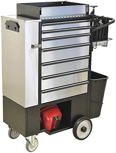 Flexcart Black Combination Tool Chest/Cabinet, FC-100, Width: 14-1/4", Depth: 37-1/2", Height: 45" - FC100-ECSS-WT