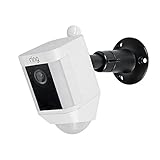 Metal Mount for Ring Spotlight Cam Battery - Adjustable Indoor/Outdoor Security Mount by Wasserstein (Black)