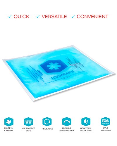 Blue 10x12 Gel Pack Reusable Large Ice Pack, Microwavable Hot Pack, Cooling Pad, Pain Relief First Aid by IceWraps - Thumbnail 2