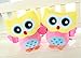 Rainbow Fox Owl Stuffed Toy Plush Doll Lovely Owl Shaped Perfect Decorative Pillow (Yellow)