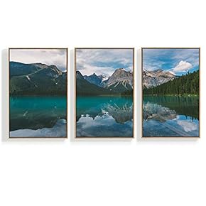 Canvas Wall Art for Living Room, Bedroom Mountain Framed Canvas Prints for Home Decoration Ready to Hang - 16"x24"x3 Panels