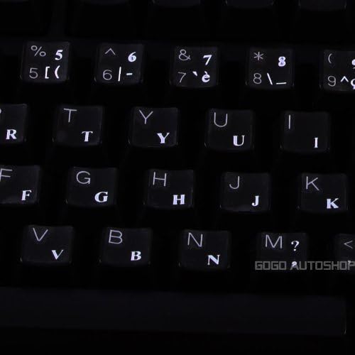 French Keyboard Stickers Transparent White Keyboards Keyboards Mice Accessories