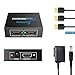 HDMI Splitter 1 In 2 Out, HDMI HDCP Bypass Splitter One Input To Two Outputs HDMI Amplifier 1X2 HDMI Splitter 4k, for Xbox One PS4 PS3 Blu-ray Player Cable Box Satellite TV (1 Input 2 Outputs)
