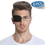 FCAROLYN 6pcs [ Large Size ] Eye Patches for Glasses to Treat Lazy Eye / Amblyopia / Strabismus (Large,Black)