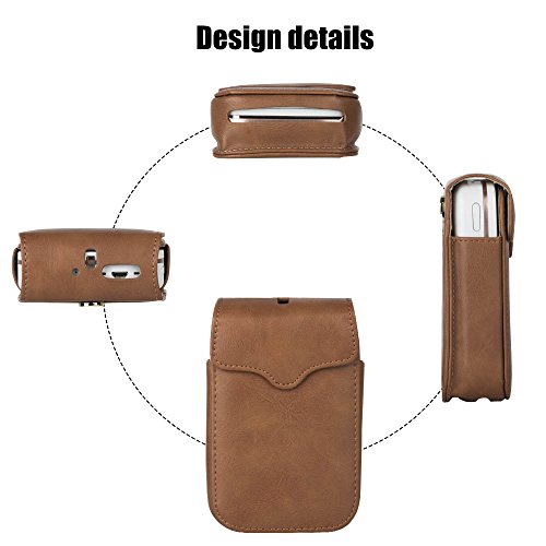 Portable Case for HP Sprocket Portable Photo Printer， PU Leather，Shockproof，a Keychain and a Rope for Carrying Your HP Sprocket Portable Photo Printer and Paper Bag,Brown - Thumbnail 5