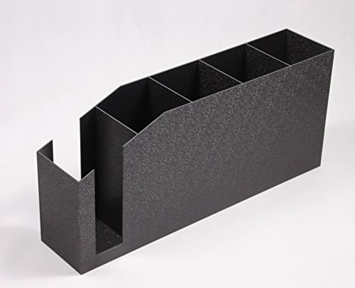 FixtureDisplays Cup and Lid Holder Dispenser Black Countertop Organizer with Section for Straws, 5 Compartments 19703-2D