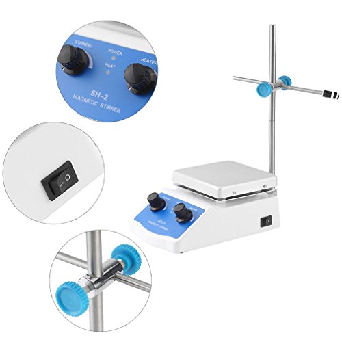 Homgrace Laboratory Magnetic Stirrer HotPlate, Stir Plate, Magnetic Mixer, 1000ml Liquid, 100-1600 Rpm, 180W, 380℃ - Thumbnail 3