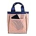 Small Lunch Bag Box Tote Handbag with Water Bottle Holder for Women Mom Snack Bag(Flower Print)