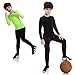 LANBAOSI Boys & Girls Long Sleeve Compression Shirts and Pant 2 Pcs Set