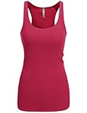 Doublju Womens Stretchy Fabric Comfy Basic Tank Top