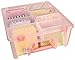 ArtBin 6990AG Super Satchel Double Deep, Portable Art & Craft Organizer with Handle, [1] Plastic Storage Case, Translucent Coral