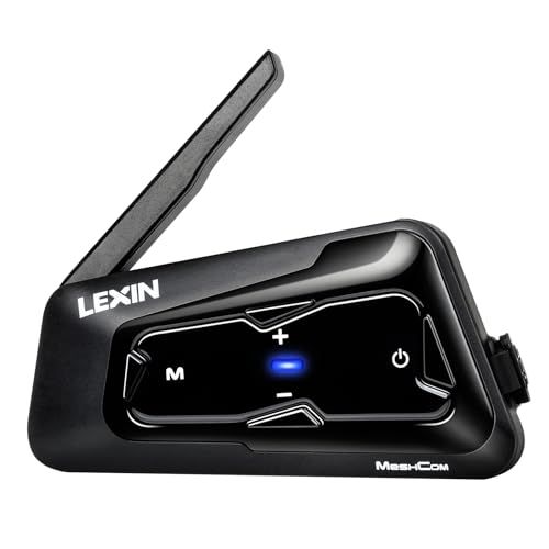 LEXIN MeshCom Motorrad Headset, Helm Mesh Kommunikationssystem, Einzelpack