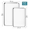 Baking-Tray-Set-of-2-HaWare-Stainless-Steel-Baking-Sheet-Cookies-Bakeware-Pan-Healthy-Non-Toxic-Easy-Clean-Mirror-Finished-for-Less-Stick-Oven-Dishwasher-Safe40-x-30cm-31x-254cm Baking Tray Set of 2, HaWare Stainless Steel Baking Sheet Cookies Bakeware Pan - Healthy & Non Toxic, Easy Clean…