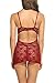 Avidlove Sexy Lingerie for Women Babydoll Sleepwear Lace Chemises Set Dark Red S