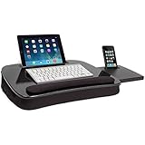 Sofia + Sam Multi Tasking Memory Foam Lap Desk (Black Top) | Supports Laptops Up To 15 Inches