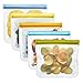 (re) zip 5-pack Reusable Sandwich Lunch Food Storage Bags | BPA-Free, Food Grade, Leakproof, Freezer Safe, Dishwasher Safe, Travel Friendly | Multicolor for Easy Organization
