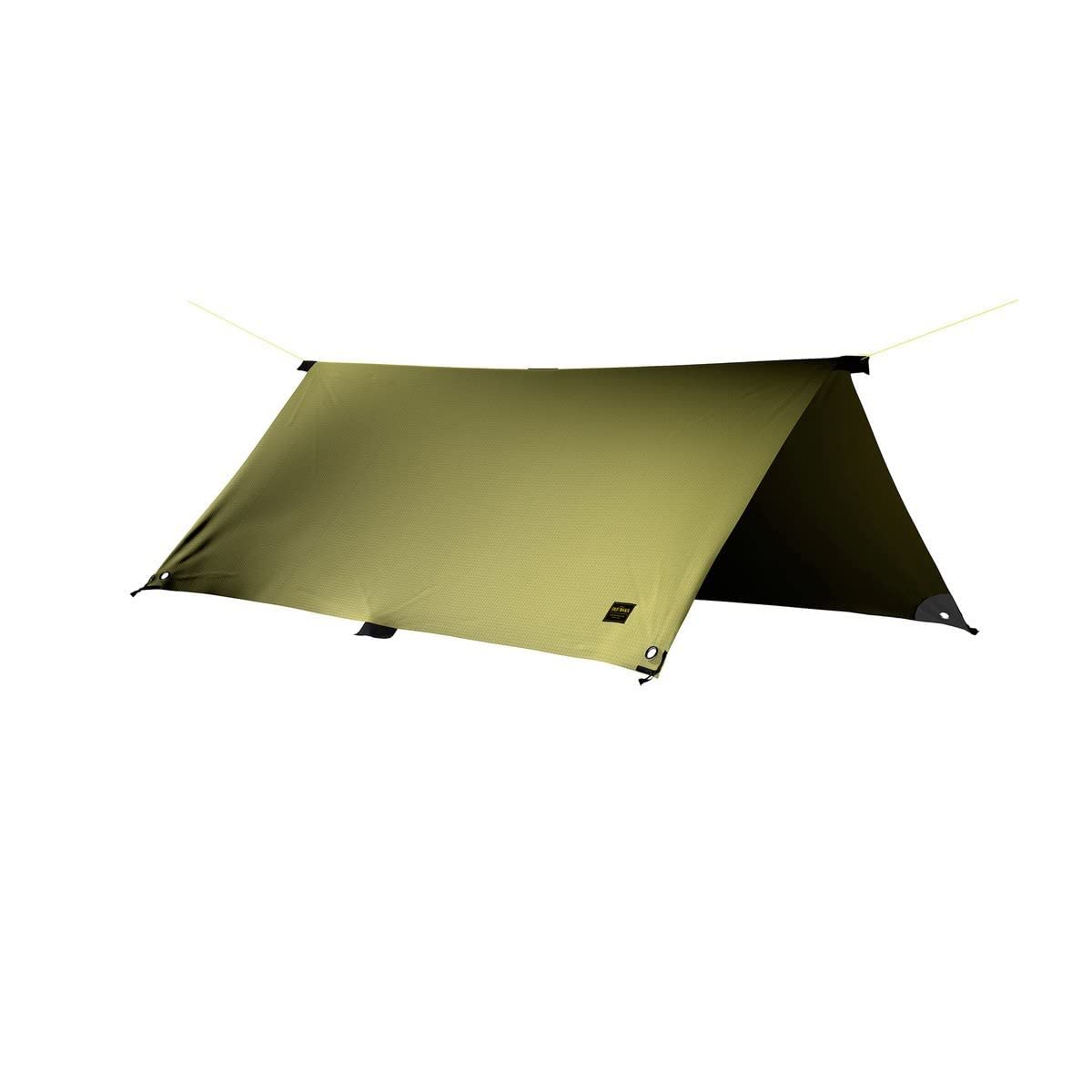 Tatonka Tarp 2 (285 x 300 cm) - Lightweight, Tear-Resistant, Waterproof - With Taped Seams, Eyelets, Flap Loops and Reinforced Corner Points - Protects Against Sun, Wind and Rain - Olive Green