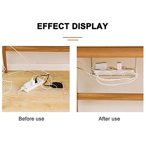 Sumerlly Under Desk Cable Management Tray Organizer for Wire Cord Power Charger Plugs