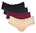 ALove Womens 4 Pack Lace Trim Panties Briefs Low Rise Underwear Hipsters