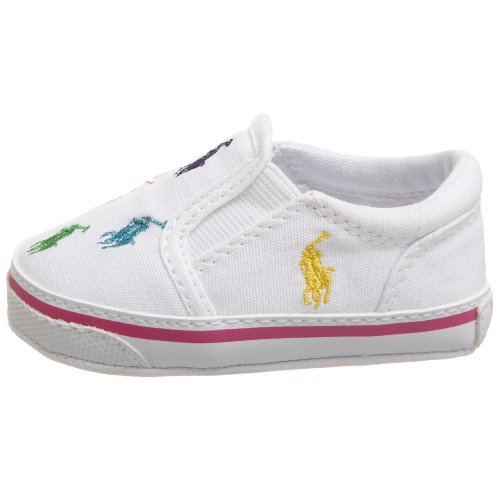 Ralph Lauren Layette Bal Harbour Crib Shoe (Infant/Toddler),White,0 M