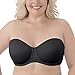 Vanity Fair Women's Beauty Back Strapless Full Figure Underwire Bra 74380, Midnight Black, 44C