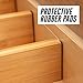 modessio Bamboo Drawer Dividers, Expandable Drawer Organizers (2.6