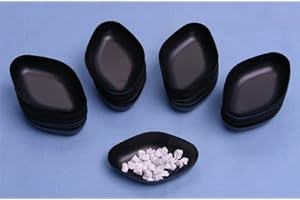 HEATHROW SCIENTIFIC Black Diamond Antistatic Weigh Boats 25 mL Count 100