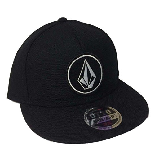 Volcom Circle Stone Black Embroidered Logo Structured Snapback Adjust Hat Cap