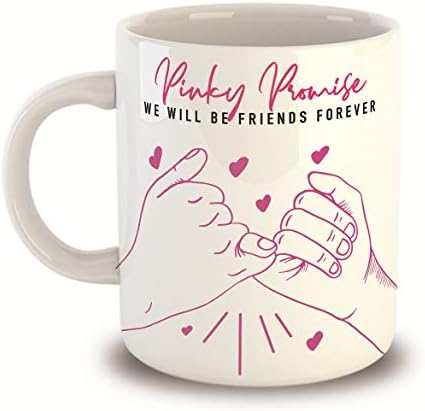 OddClick Pinky Promise We Will Be Friends Forever Printed for Girlfriend,Boyfriend,Husband,Wife,Couples for Valentines Day Ceramic Mug