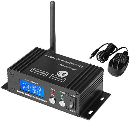 mountain ark Wireless 2.4G DMX 512 Controller Transmitter Receiver With LCD Display Power Adjustable for Stage Light