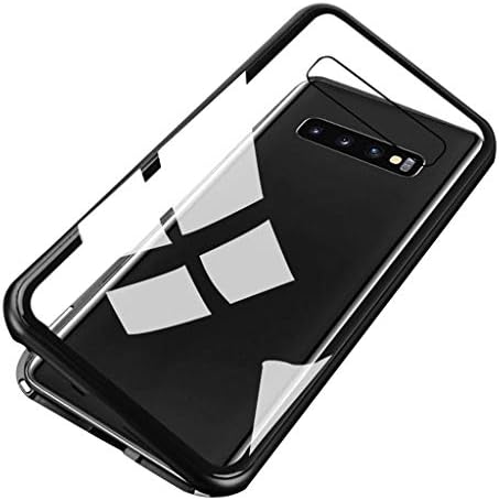 Bokoo Magnetic Protect Case for Samsung Galaxy S10 6.1 inch Adsorption Metal Bumper Glass Full Cover | Clear No Front Class