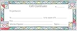 60 ct Blank Merchant Retail Gift Certificates Booklet With Envelopes Quilt Border