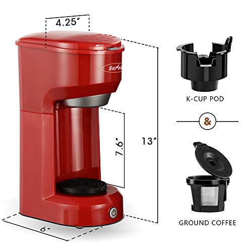 Coffee MakerSingle Serve Coffee Maker Brewer for Pod and Ground Coffee