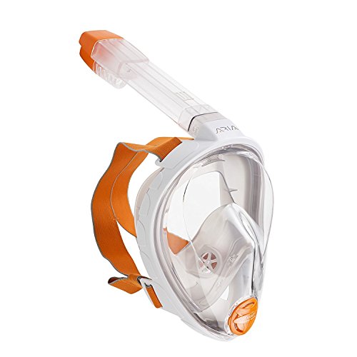 Ocean Reef Aria Full Face Snorkel Mask (White, Small / Medium) (Certified Refurbished)