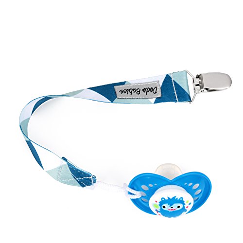 Pacifier Clip by Dodo Babies Pack of 4 PremiumQuality Modern Designs Universal Holder Leash for Pacifiers, Teething Toy or Soothie