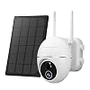 Outdoor Security Camera-Wireless PTZ Solar Panel 15000mAh Rechargeable Battery Power WiFi Security System,2-Way Audio…