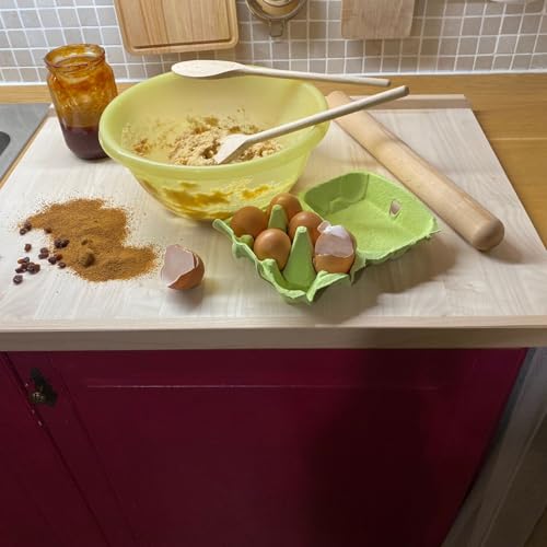 CULIMI Wooden Baking Board - Dough Board Pasta Board 70 x 50 cm Bread Boards Wooden Kitchen Utensils - Wooden Board for Rolling Out the Dough